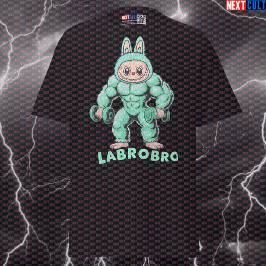 Mint Labrobro Funny Gym Shirt - Green Labubu Meme Tee for Lifters & Fitness Pump Cover T-shirts Bodybuilding Fitness Gym Pump Cover Workout Next Cult Brand