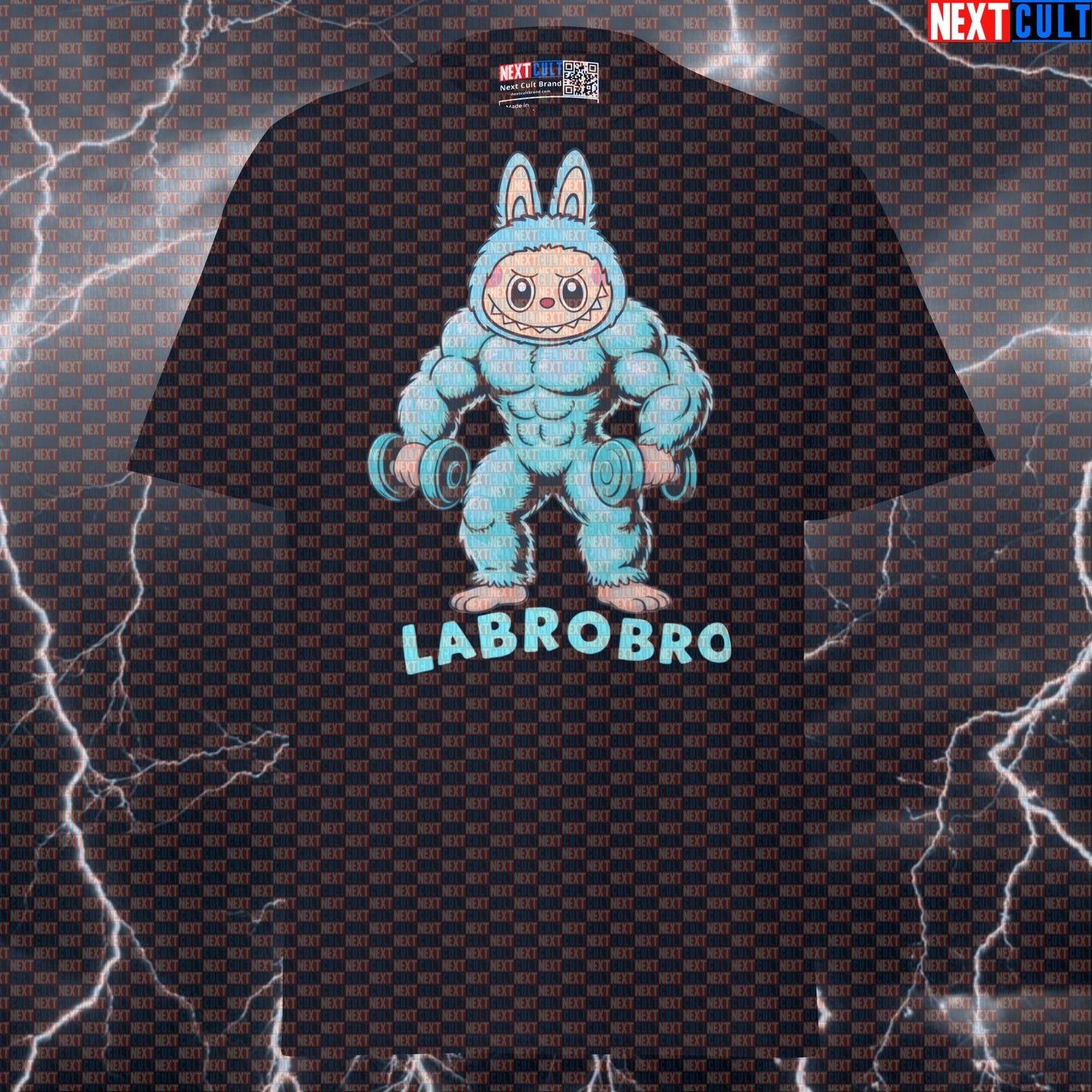 Blue Labrobro Gym Meme Tee: The Ultimate Funny Workout Pump Cover Shirt for Lifters T-shirts Bodybuilding Fitness Gym Pump Cover Workout Next Cult Brand