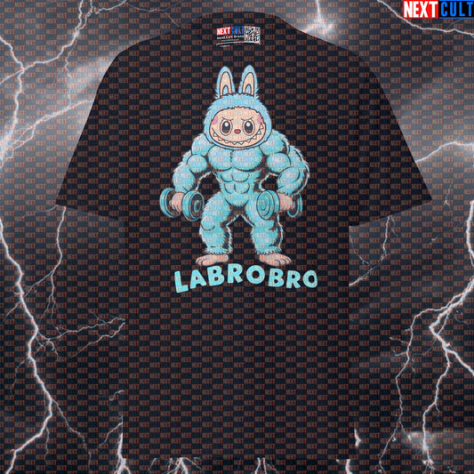 Blue Labrobro Gym Meme Tee: The Ultimate Funny Workout Pump Cover Shirt for Lifters T-shirts Bodybuilding Fitness Gym Pump Cover Workout Next Cult Brand