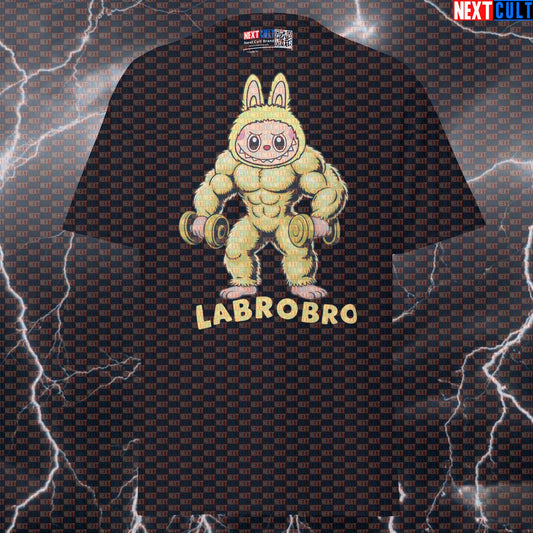 Yellow Labrobro Pump Cover: Funny Gym Meme Tee for Lifters & Bodybuilding Bros T-shirts Bodybuilding Fitness Gym Pump Cover Workout Next Cult Brand