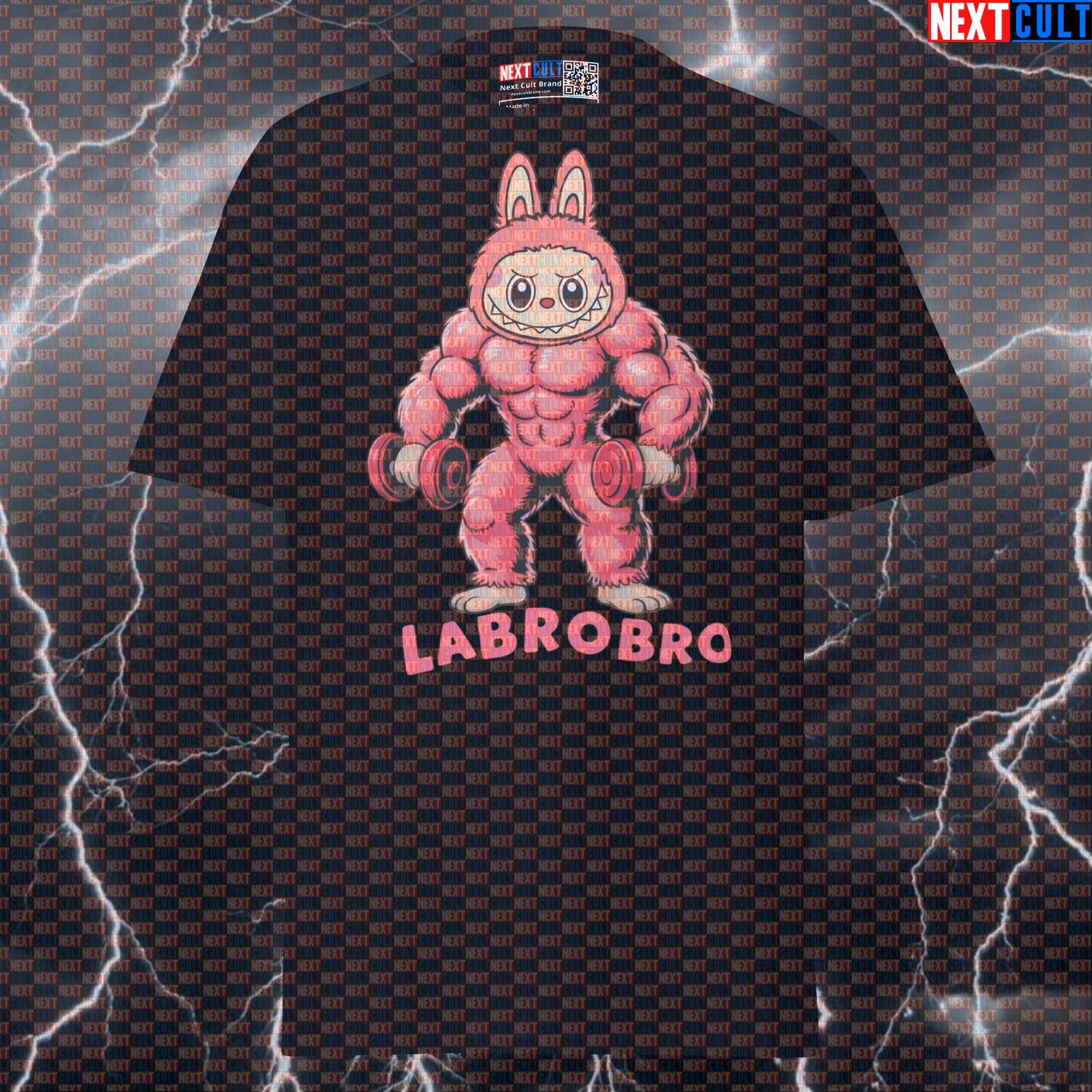 Red Labrobro Pump Cover: Funny Gym Meme Tee for Lifters & Bodybuilding Bros T-shirts Bodybuilding Fitness Gym Pump Cover Workout Next Cult Brand