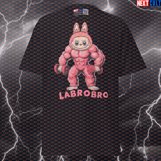 Red Labrobro Pump Cover: Funny Gym Meme Tee for Lifters & Bodybuilding Bros T-shirts Bodybuilding Fitness Gym Pump Cover Workout Next Cult Brand