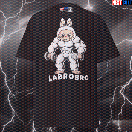 White Labrobro Pump Cover: Funny Gym Meme Tee for Lifters & Labubu Fans T-shirts Bodybuilding Fitness Gym Pump Cover Workout Next Cult Brand