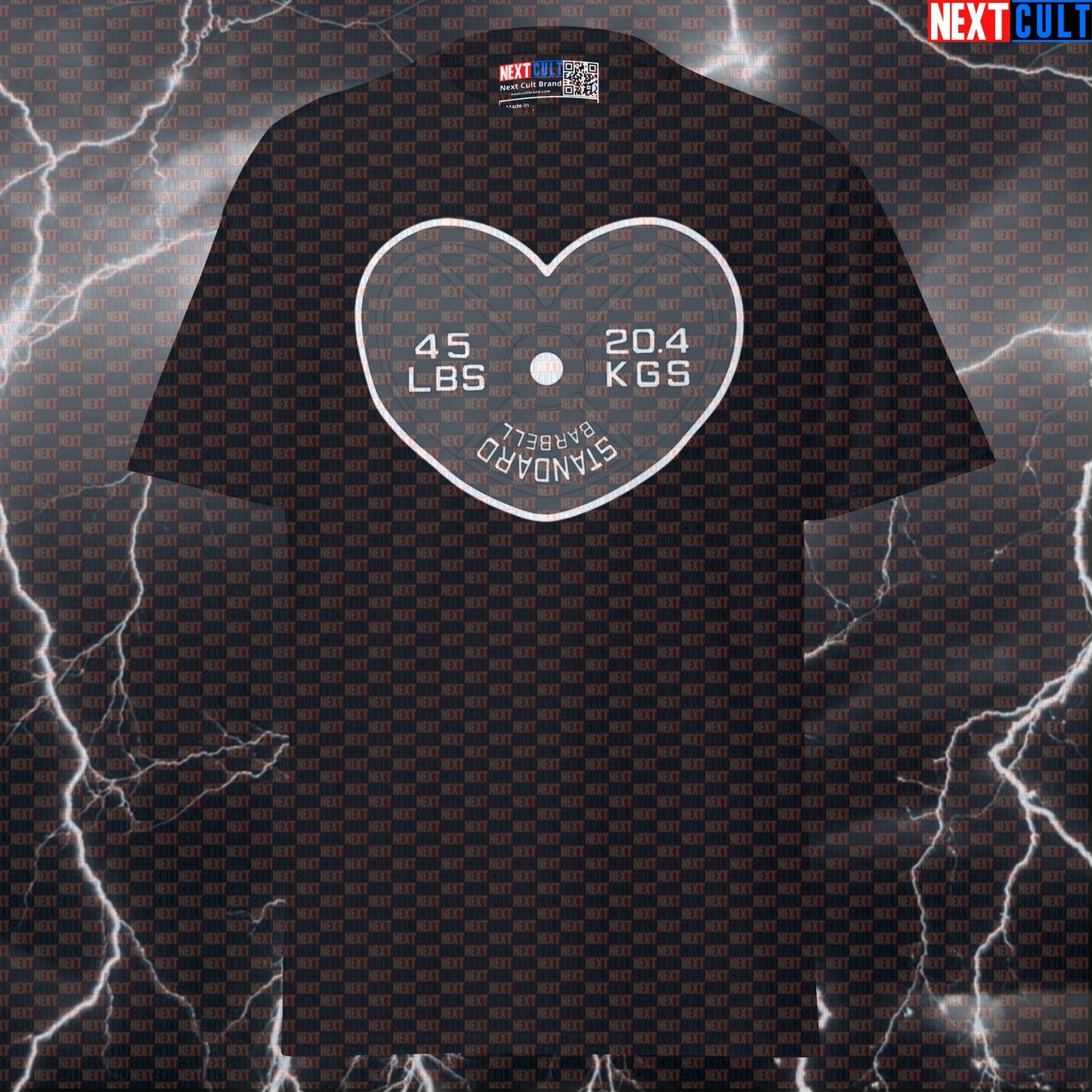 Funny Valentine's Day Gym T Shirt - Heart Shaped Metal Weight Plate Pump Cover Tee for Lifters T-shirts Bodybuilding Fitness Gym Powerlifting Pump Cover Valentine's Day Workout Next Cult Brand