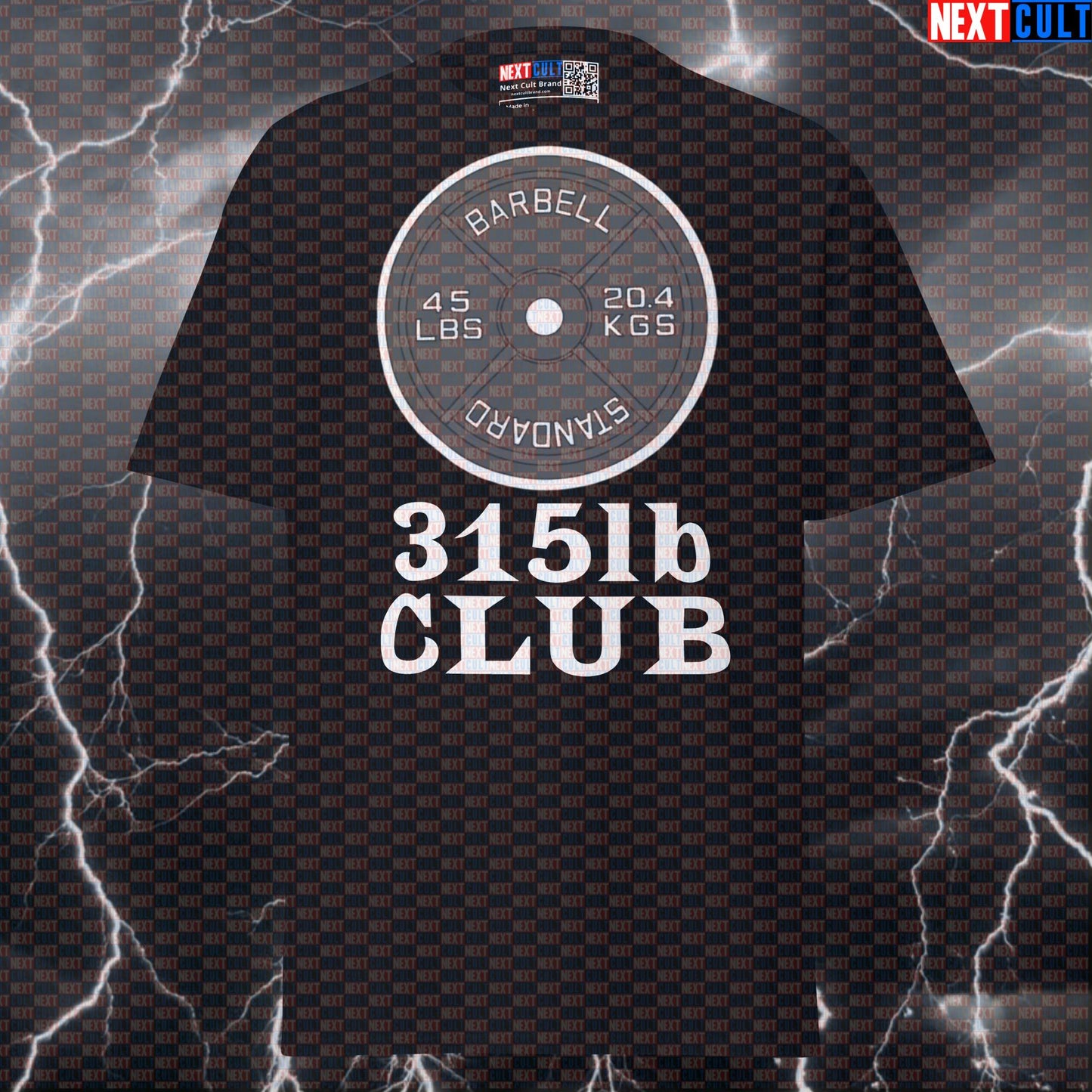 315lb Club Funny Gym Shirt | Graphic Tee Powerlifting Meme Top & Pump Cover for Lifters T-shirts Fitness Gym Powerlifting Pump Cover Workout Next Cult Brand