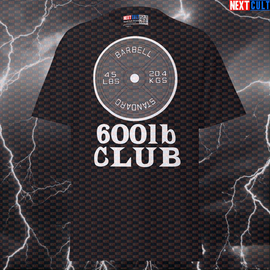 600lb Club Pump Cover: Funny Gym Meme Graphic Tee for Powerlifting & Bodybuilding Gains T-shirts Fitness Gym Powerlifting Pump Cover Workout Next Cult Brand