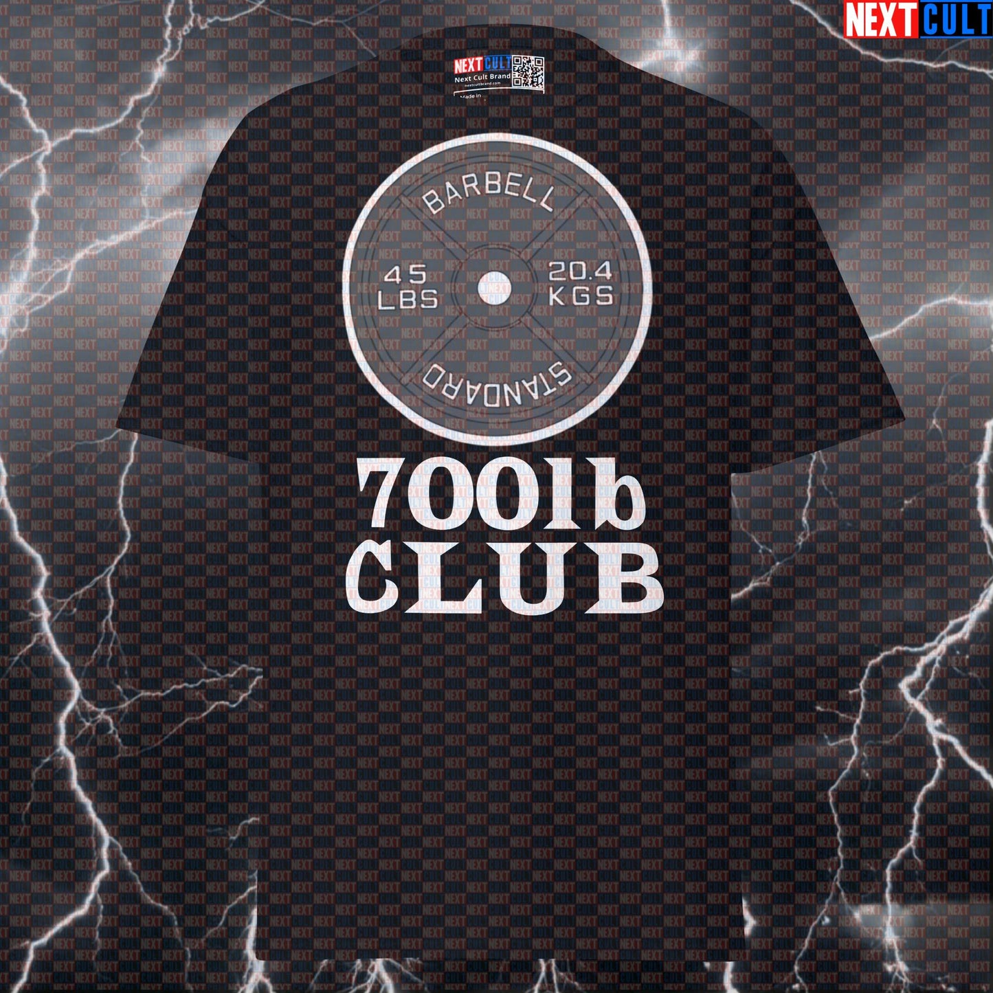 700lb Club Gym Meme Tee - Funny Powerlifting Pump Cover Top for Lifters & Gymbros T-shirts Fitness Gym Powerlifting Pump Cover Workout Next Cult Brand