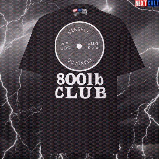 800lb Club Pump Cover: Funny Gym Meme Tee for Powerlifting Gains | Graphic T-Shirt Top T-shirts Fitness Gym Powerlifting Pump Cover Workout Next Cult Brand