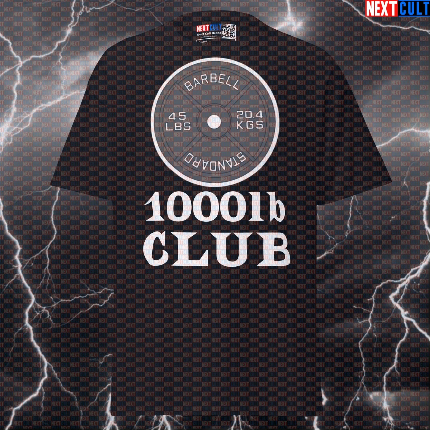 1000lb Club Funny Gym Shirt - Graphic Tee Powerlifting Meme Pump Cover Top for Lifters & Gymbros T-shirts Fitness Gym Powerlifting Pump Cover Workout Next Cult Brand