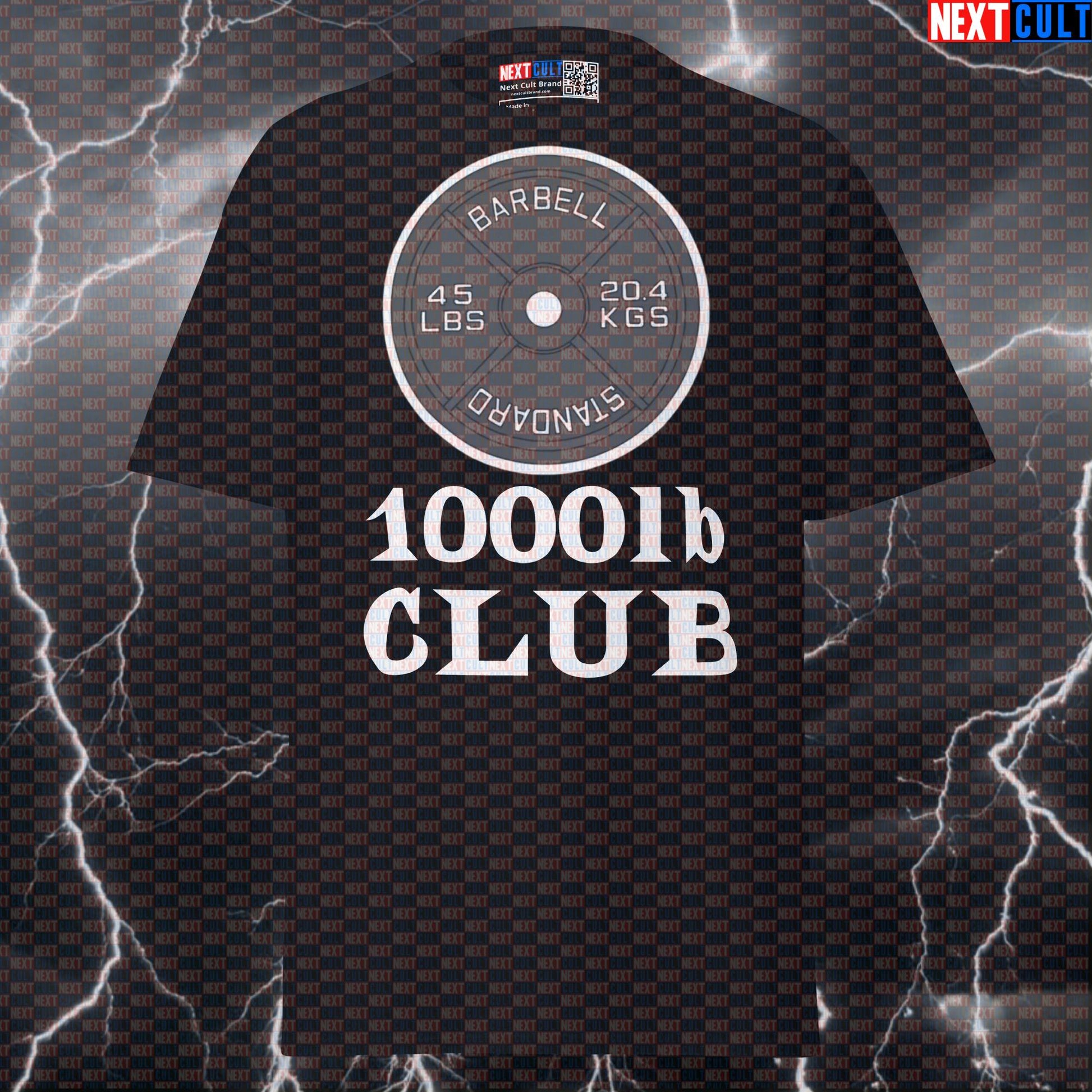 1000lb Club Funny Gym Shirt - Graphic Tee Powerlifting Meme Pump Cover Top for Lifters & Gymbros T-shirts Fitness Gym Powerlifting Pump Cover Workout Next Cult Brand