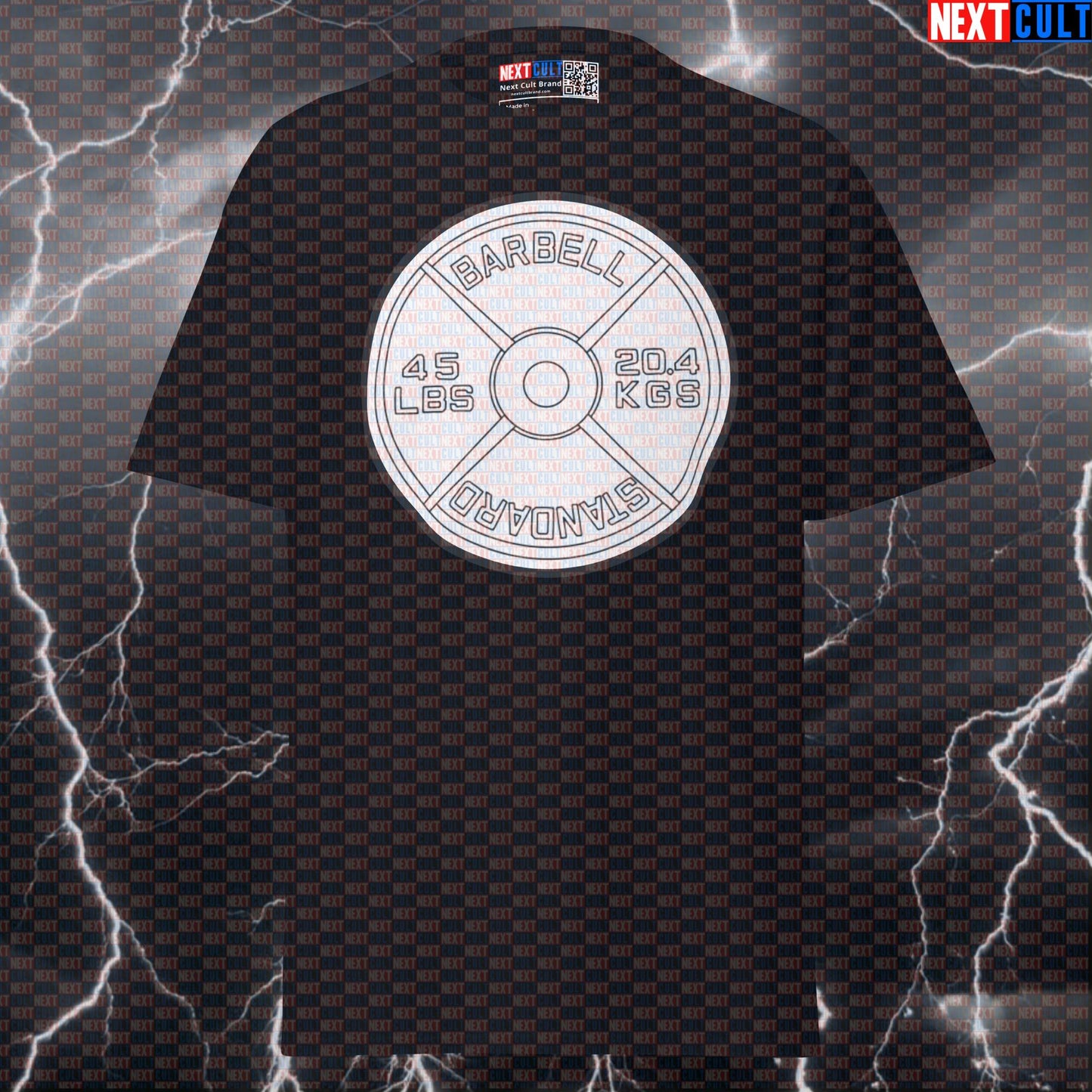 White Weight Plate Funny Gym Shirt | Metal Weight Plate Pump Cover Graphic Tee For Lifters T-shirts Bodybuilding Fitness Gym Powerlifting Pump Cover Workout Next Cult Brand