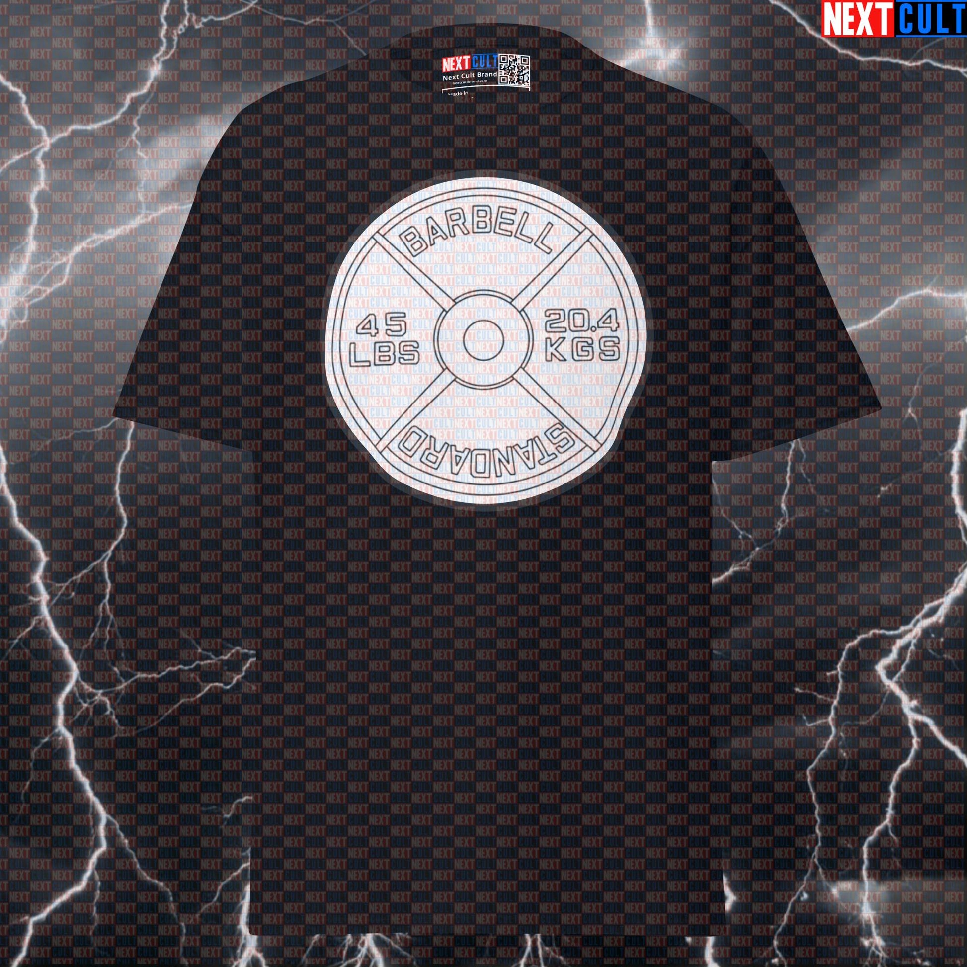 White Weight Plate Funny Gym Shirt | Metal Weight Plate Pump Cover Graphic Tee For Lifters T-shirts Bodybuilding Fitness Gym Powerlifting Pump Cover Workout Next Cult Brand