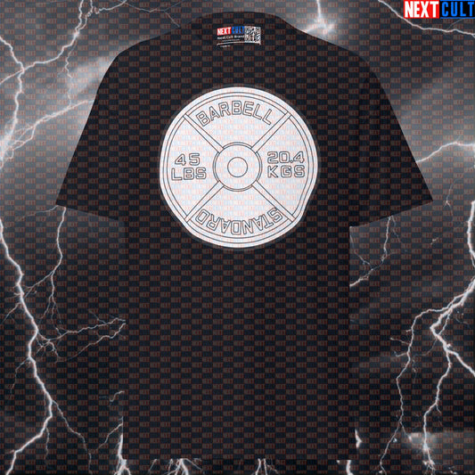 White Weight Plate Funny Gym Shirt | Metal Weight Plate Pump Cover Graphic Tee For Lifters T-shirts Bodybuilding Fitness Gym Powerlifting Pump Cover Workout Next Cult Brand