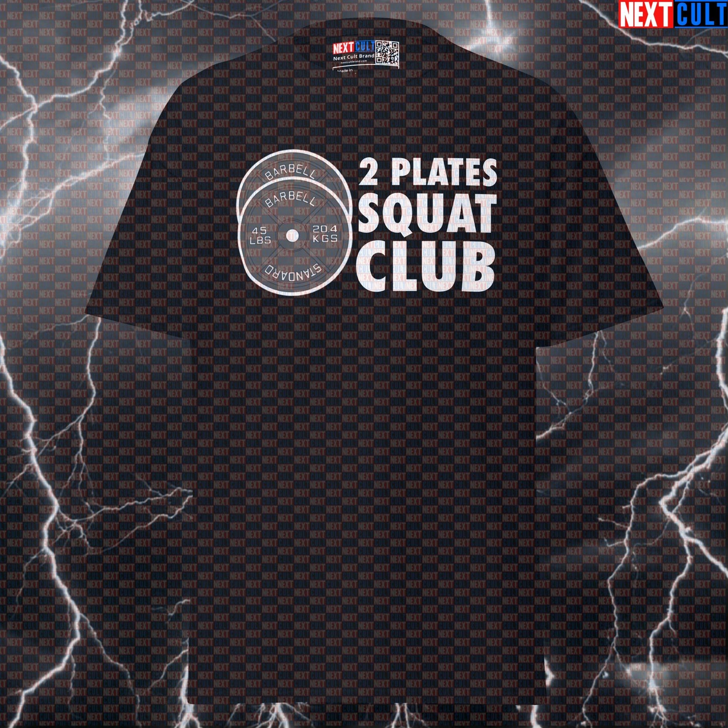 2 Plates Squat Club Funny Gym Meme T-Shirt | Powerlifting Bodybuilding Pump Cover Tee T-shirts Fitness Gym Leg Day Powerlifting Pump Cover Workout Next Cult Brand