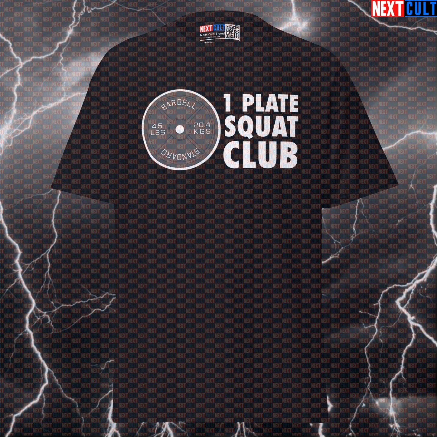 1 Plate Squat Club Funny Gym Meme Tee - Essential Powerlifting Pump Cover Top T-shirts Fitness Gym Leg Day Powerlifting Pump Cover Workout Next Cult Brand