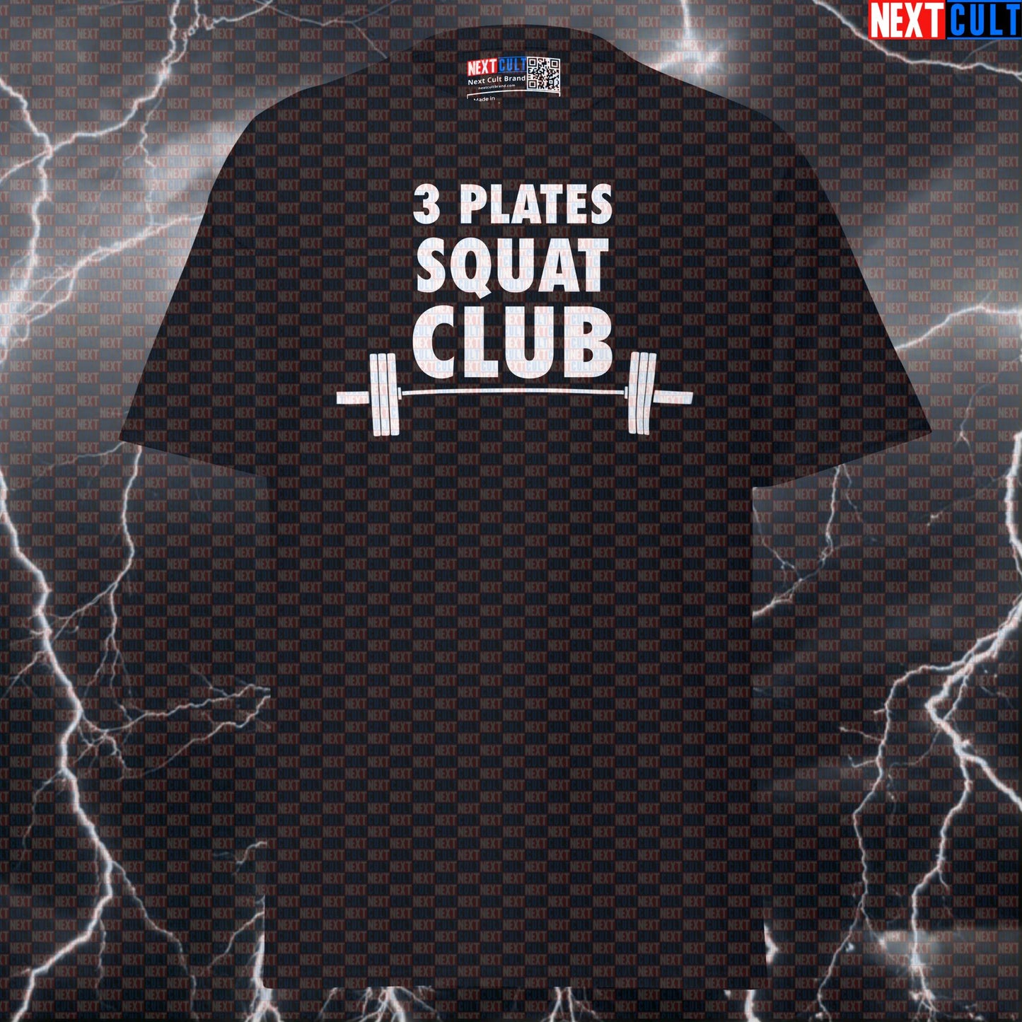 3 Plates Squat Club Funny Gym T-Shirt - Motivational Powerlifting Meme Tee & Ultimate Pump Cover T-shirts Fitness Gym Leg Day Powerlifting Pump Cover Workout Next Cult Brand