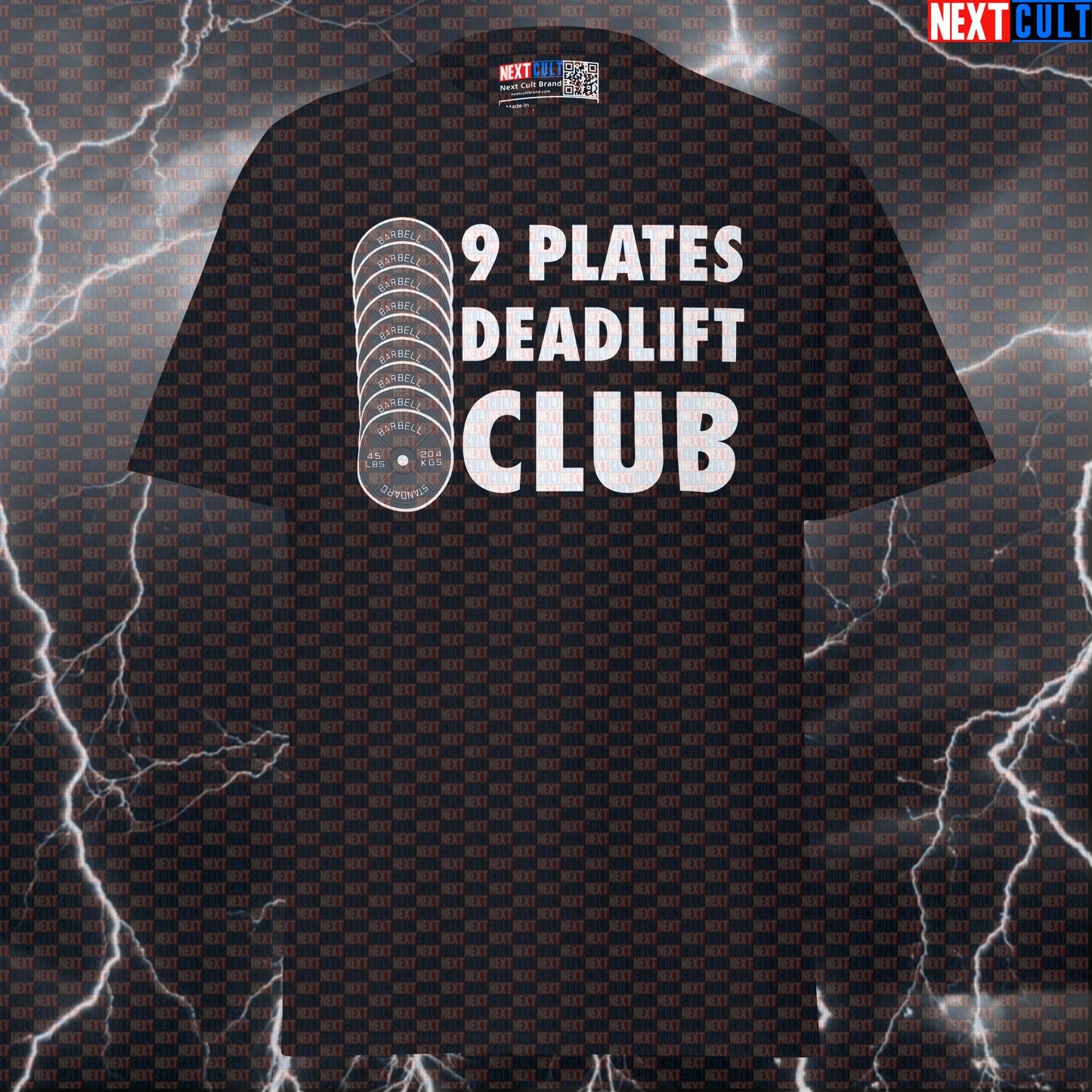 9 Plates Deadlift Club Funny Gym T-Shirt | Motivational Powerlifting Meme Tee & Ultimate Pump Cover T-shirts Fitness Gym Leg Day Powerlifting Pump Cover Workout Next Cult Brand