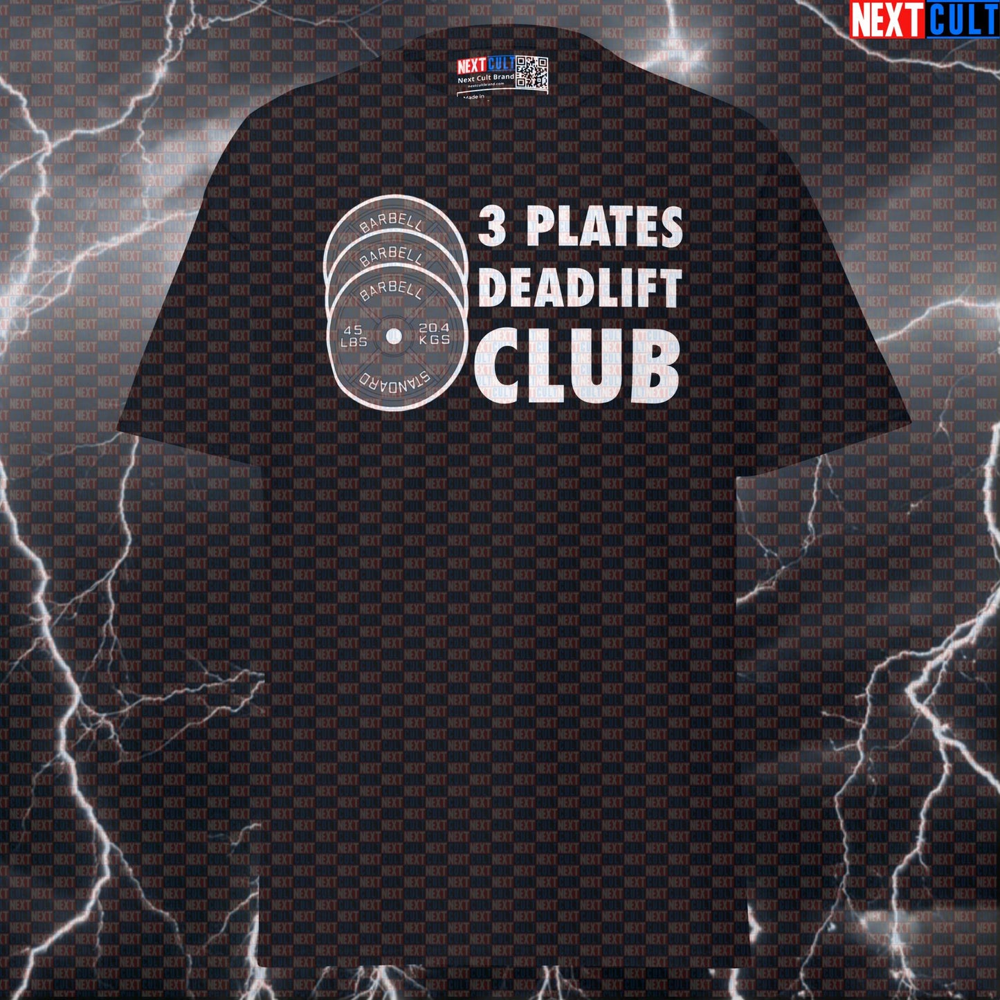 3 Plates Deadlift Club Funny Gym T-Shirt - Motivational Powerlifting Pump Cover Tee For Lifters T-shirts Fitness Gym Leg Day Powerlifting Pump Cover Workout Next Cult Brand