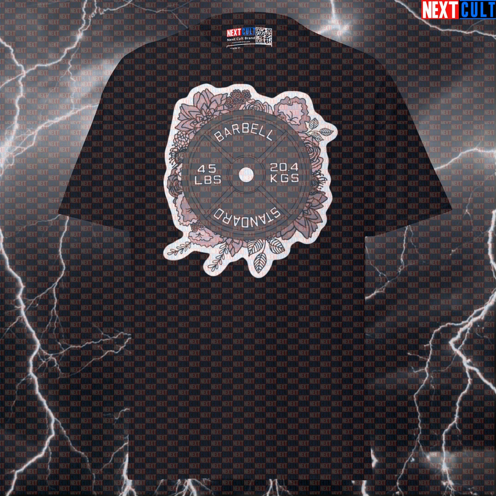 Flower Powerlifting Graphic Tee: Funny Gym Meme Shirt for Bodybuilding Gains & Pump Cover T-shirts Bodybuilding Fitness Gym Powerlifting Pump Cover Workout Next Cult Brand