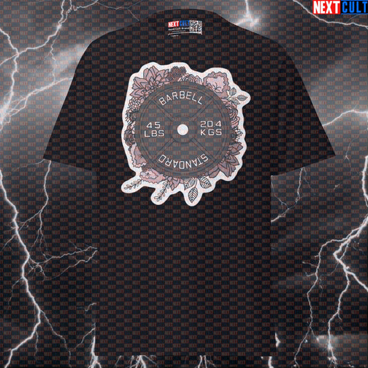 Flower Powerlifting Graphic Tee: Funny Gym Meme Shirt for Bodybuilding Gains & Pump Cover T-shirts Bodybuilding Fitness Gym Powerlifting Pump Cover Workout Next Cult Brand