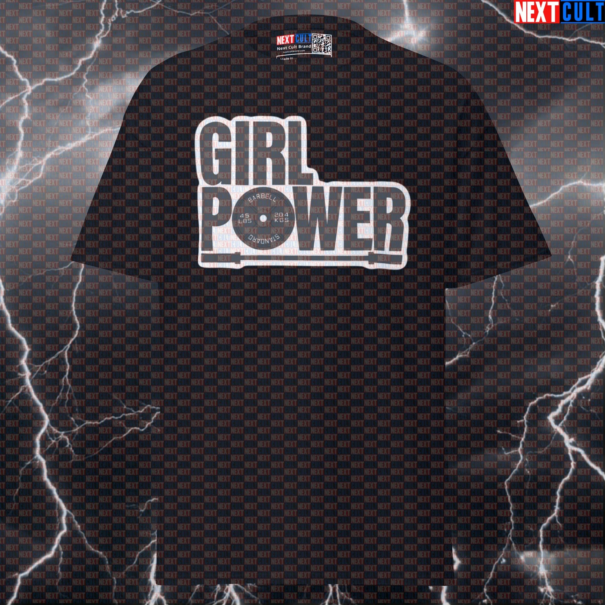 Premium Gym Girl Power Graphic Tee - Funny Workout & Powerlifting Pump Cover Top T-shirts Bodybuilding Fitness Gym Powerlifting Pump Cover Workout Next Cult Brand