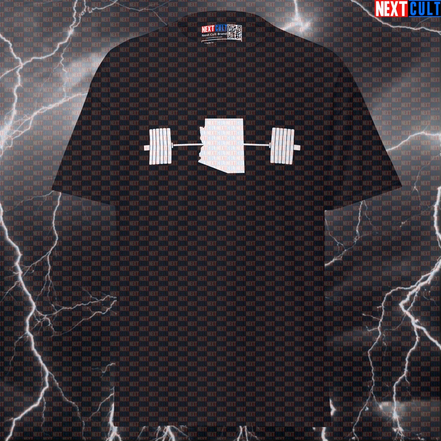 Arizona Strongest State Funny Gym Meme Shirt | Powerlifting Pump Cover Graphic Tee T-shirts 4th of July Fitness Gym Powerlifting Pump Cover Workout Next Cult Brand