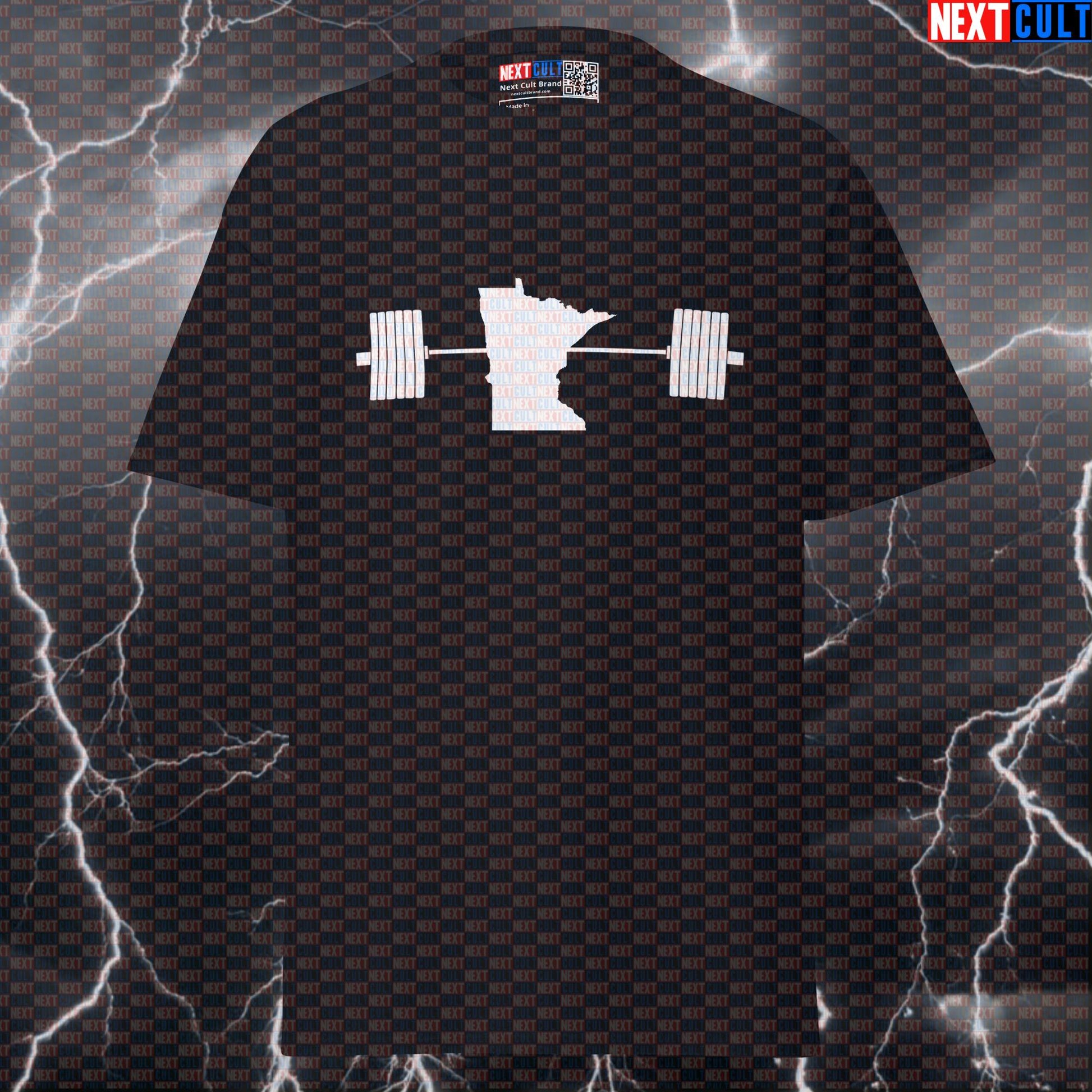 Minnesota Lifting Club Strongest State USA Powerlifting Funny Gym Meme Pump Cover Graphic Tee T-shirts 4th of July Fitness Gym Powerlifting Pump Cover Workout Next Cult Brand