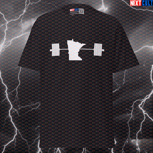 Minnesota Lifting Club Strongest State USA Powerlifting Funny Gym Meme Pump Cover Graphic Tee T-shirts 4th of July Fitness Gym Powerlifting Pump Cover Workout Next Cult Brand