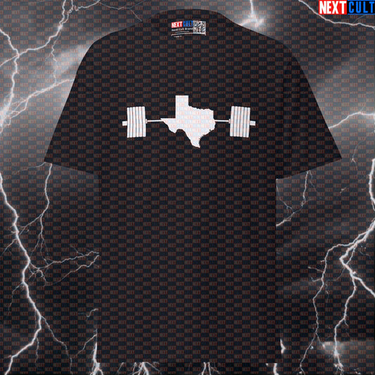 Texas Lifting Club Pump Cover - Funny State of Texas Map Graphic Tee for Gym Gains T-shirts 4th of July Fitness Gym Powerlifting Pump Cover Workout Next Cult Brand