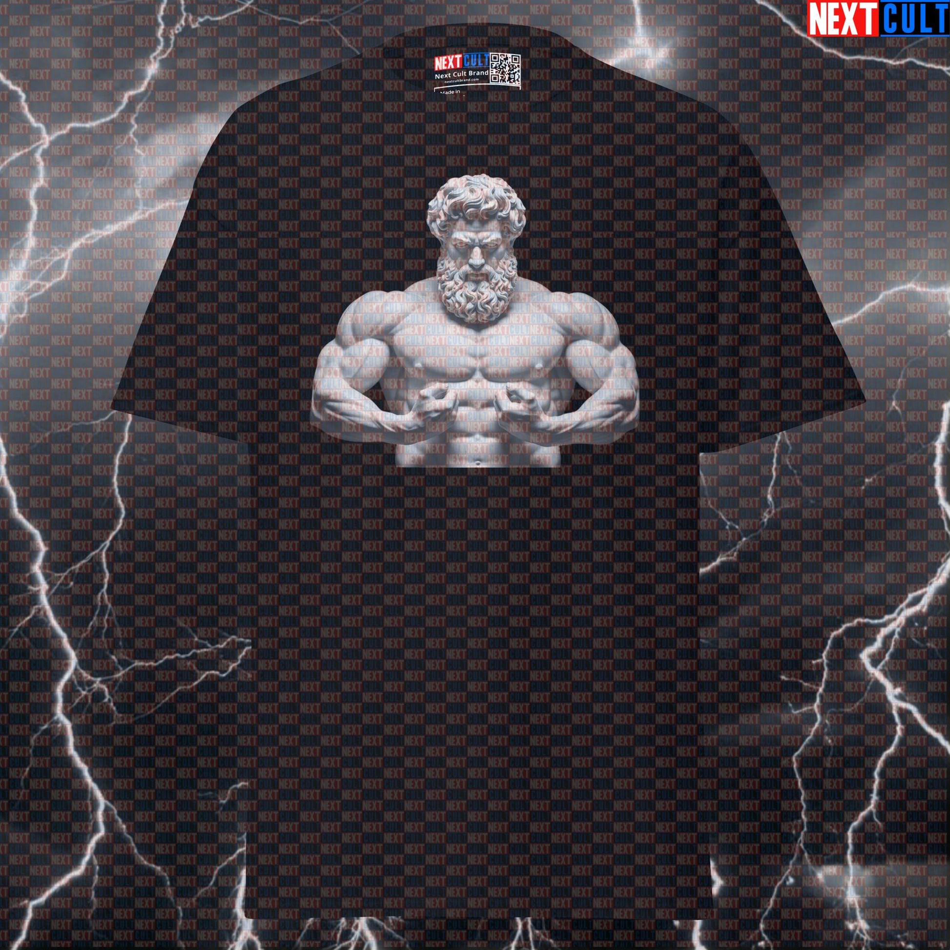 White Marble Greek God Statue Funny Gym T-Shirt - Bodybuilding Meme Tee & Ultimate Pump Cover Top T-shirts Ancient Greece Bodybuilding Fitness Gym Pump Cover Stoicism Workout Next Cult Brand