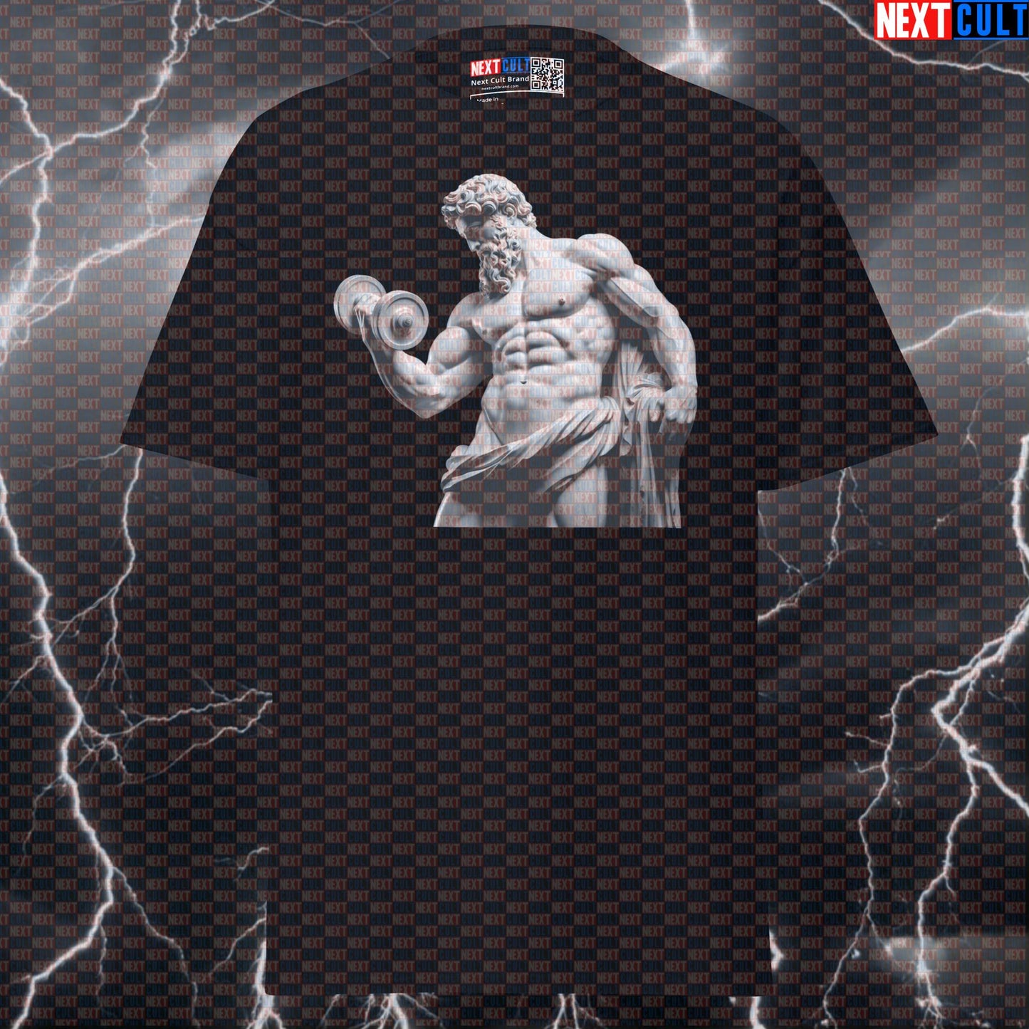 Premium Gym Meme Tee: Funny Bodybuilding Pump Cover with Greek God Sculpture Design T-shirts Ancient Greece Bodybuilding Fitness Gym Pump Cover Stoicism Workout Next Cult Brand