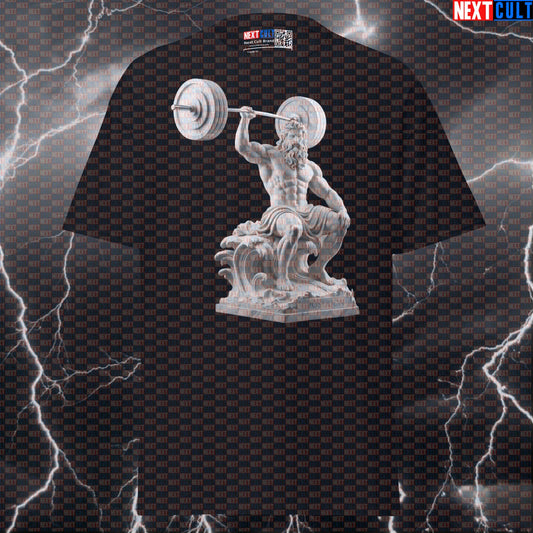 Poseidon Gym Shirt: Broseidon God of Gains Funny Bodybuilding Meme Tee Pump Cover T-shirts Ancient Greece Fitness Gym Powerlifting Pump Cover Stoicism Workout Next Cult Brand