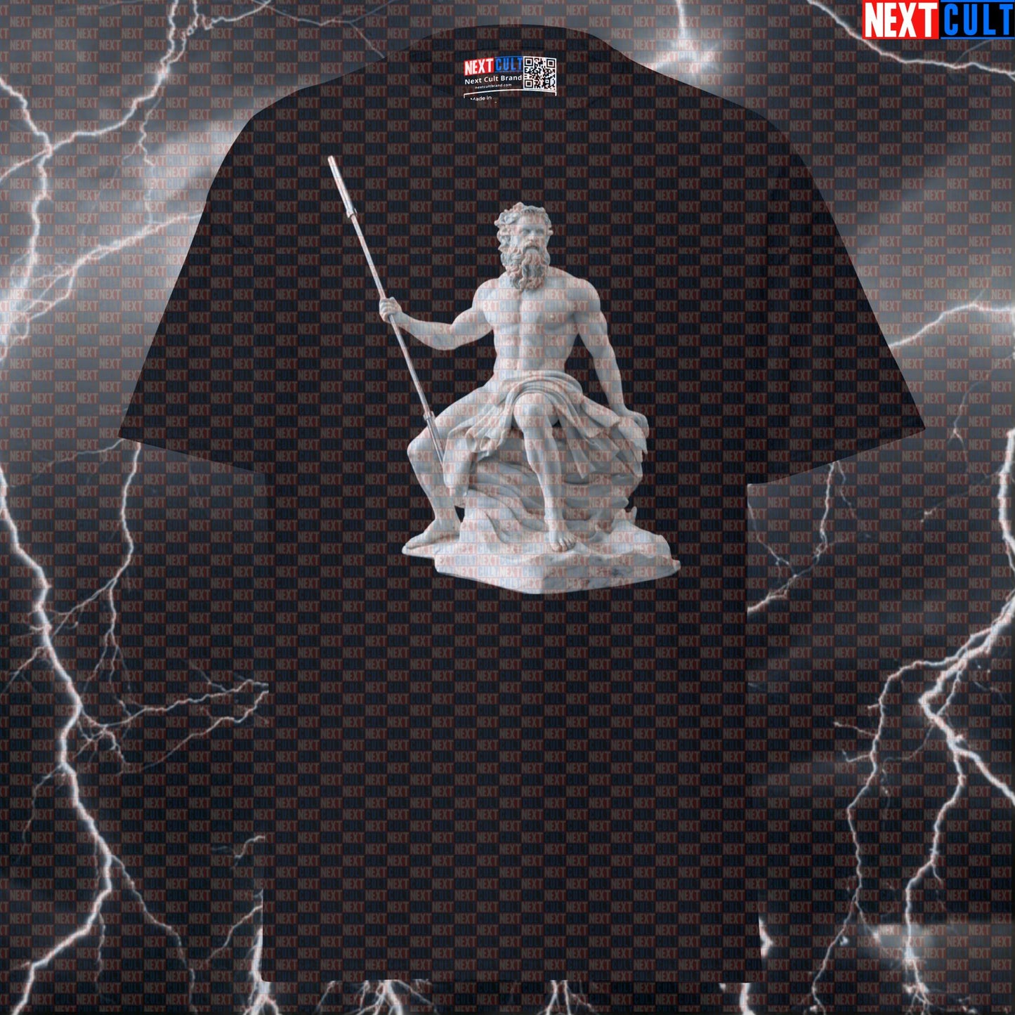 Poseidon Gym Shirt | Broseidon God of Lifting & Gains Funny Graphic Tee Pump Cover T-shirts Ancient Greece Fitness Gym Powerlifting Pump Cover Stoicism Workout Next Cult Brand