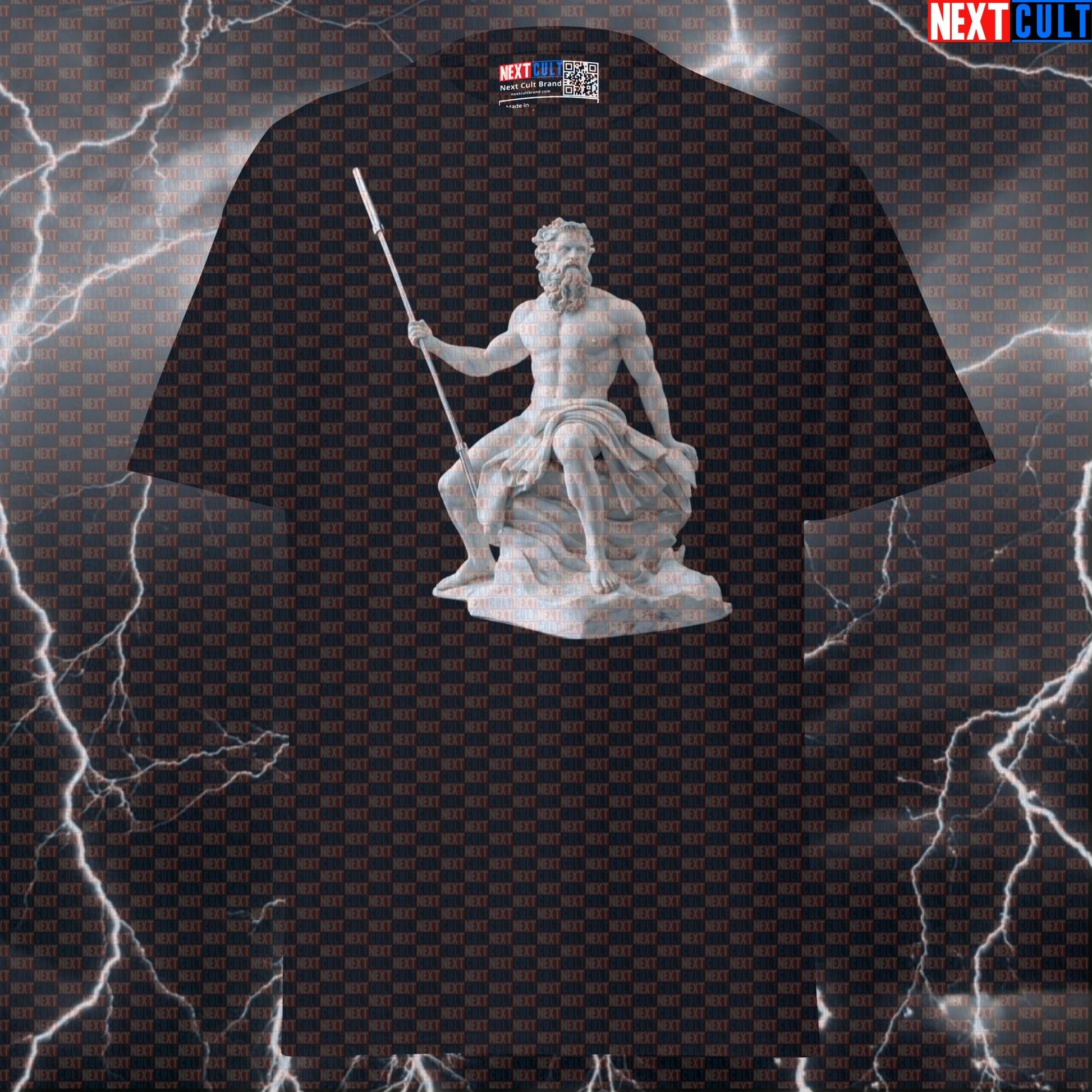 Poseidon Gym Shirt | Broseidon God of Lifting & Gains Funny Graphic Tee Pump Cover T-shirts Ancient Greece Fitness Gym Powerlifting Pump Cover Stoicism Workout Next Cult Brand