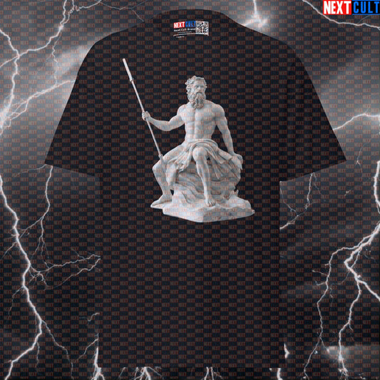 Poseidon Gym Shirt | Broseidon God of Lifting & Gains Funny Graphic Tee Pump Cover T-shirts Ancient Greece Fitness Gym Powerlifting Pump Cover Stoicism Workout Next Cult Brand