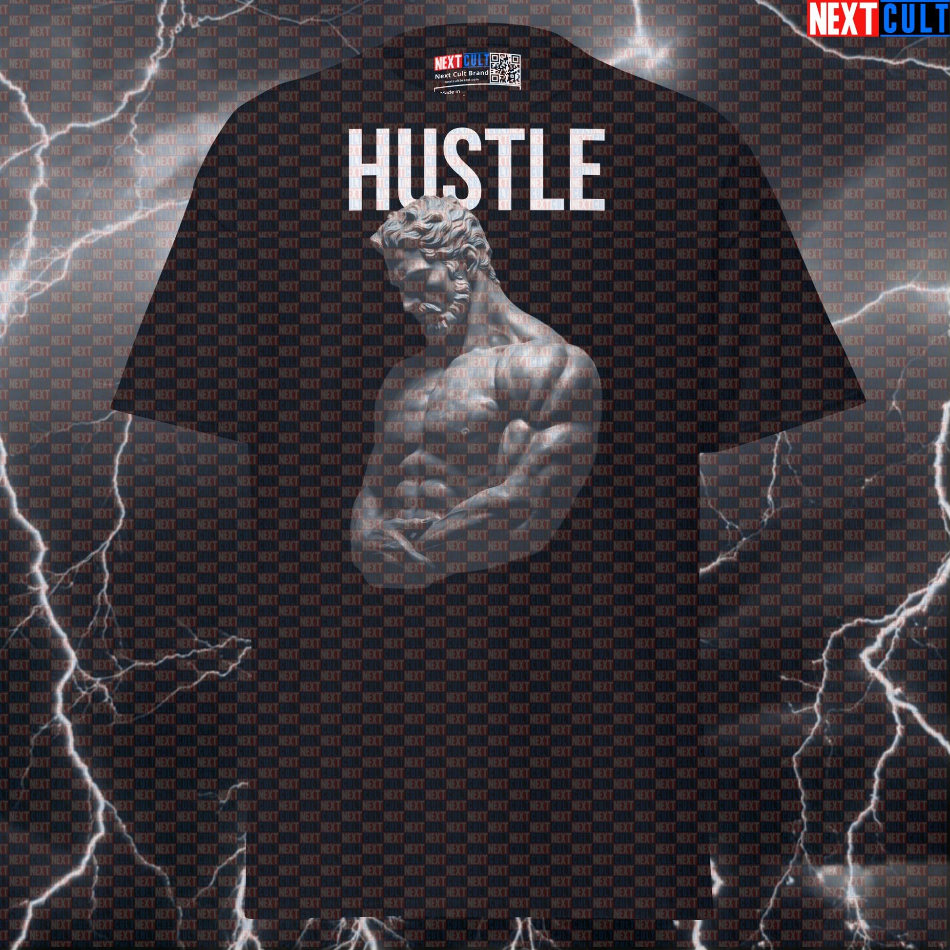 Hustle Stoic Sigma Tee: Funny Gym Meme Shirt for Bodybuilders & Lifters - Greek God Marble Sculpture Pump Cover T-shirts Ancient Greece Fitness Gym Pump Cover Stoicism Workout Next Cult Brand