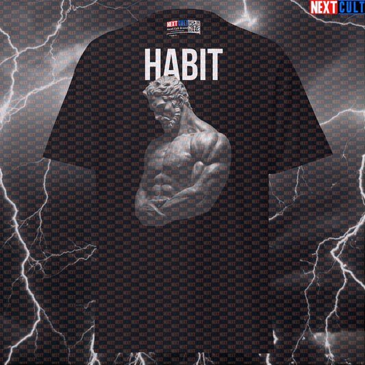 Habit Stoic Sigma Greek God Marble Sculpture Funny Gym T-Shirt & Pump Cover T-shirts Ancient Greece Fitness Gym Pump Cover Stoicism Workout Next Cult Brand