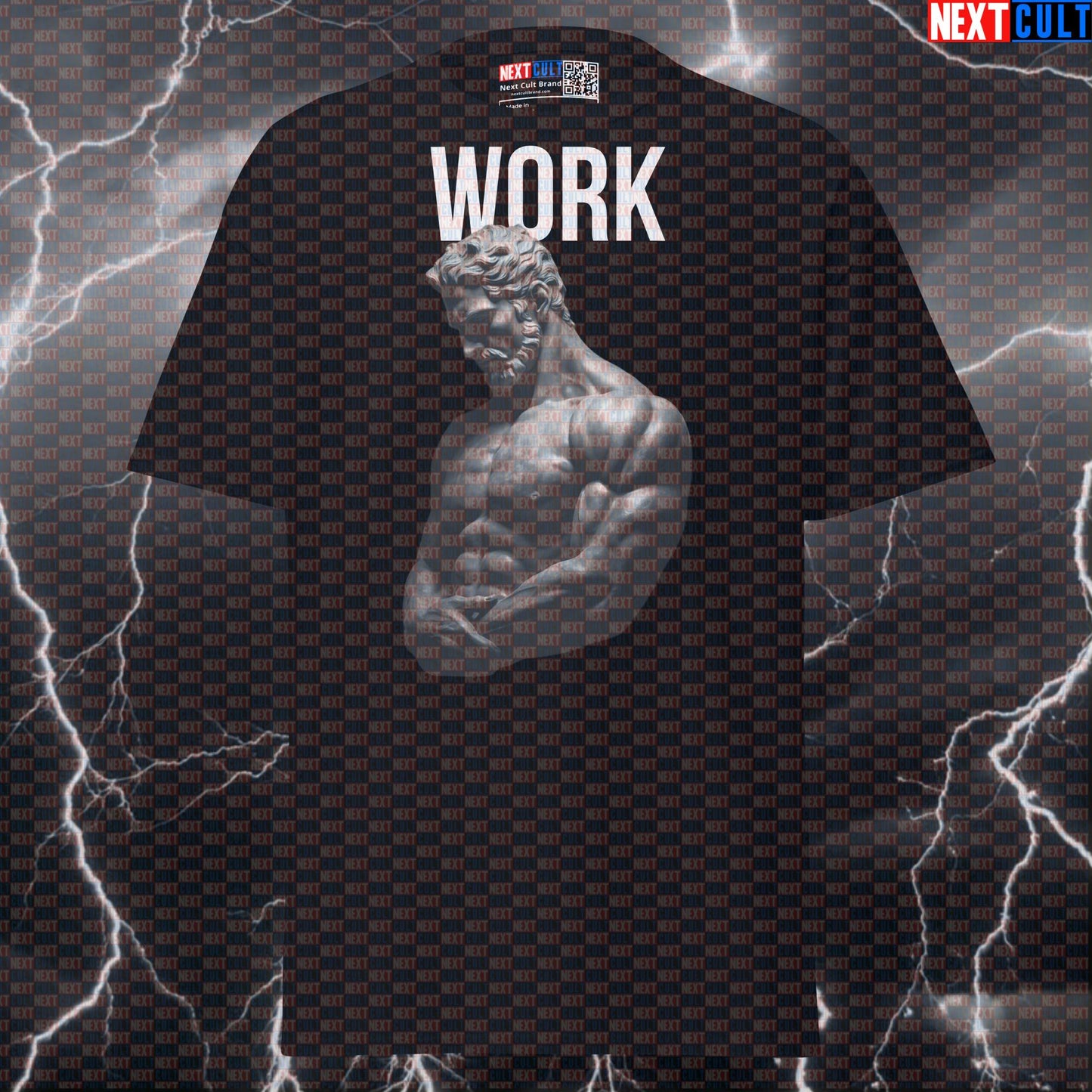 Work Ethic On Display: Stoic Greek God Marble Sculpture Funny Gym T-Shirt & Pump Cover T-shirts Ancient Greece Fitness Gym Pump Cover Stoicism Workout Next Cult Brand