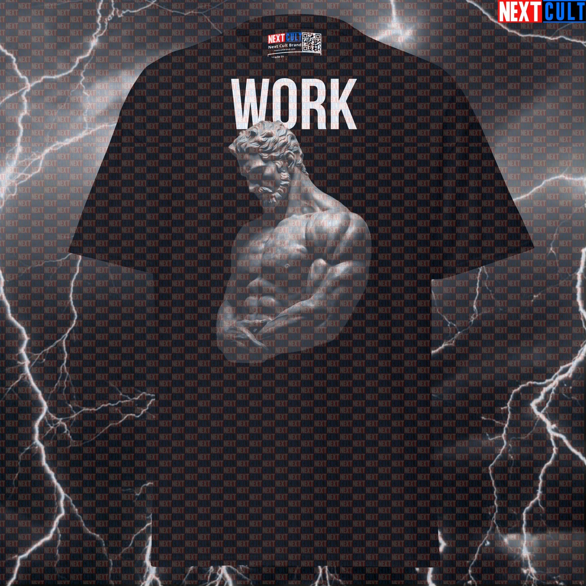 Work Ethic On Display: Stoic Greek God Marble Sculpture Funny Gym T-Shirt & Pump Cover T-shirts Ancient Greece Fitness Gym Pump Cover Stoicism Workout Next Cult Brand