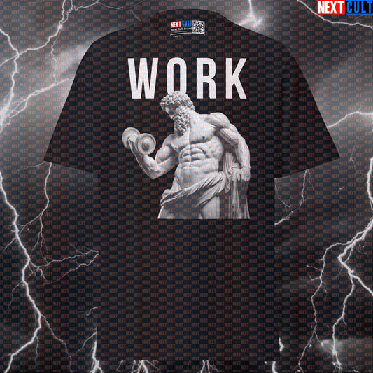 Work Like a Greek God: Funny Stoic Bodybuilding Meme Graphic Tee Pump Cover T-shirts Ancient Greece Bodybuilding Fitness Gym Pump Cover Stoicism Workout Next Cult Brand