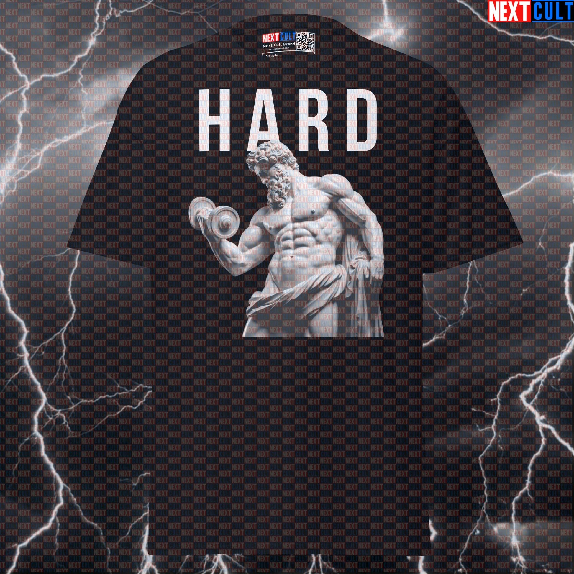 Hard Stoic Gym Shirt: Funny Greek God Marble Sculpture Pump Cover Tee for Lifters T-shirts Ancient Greece Bodybuilding Fitness Gym Pump Cover Stoicism Workout Next Cult Brand