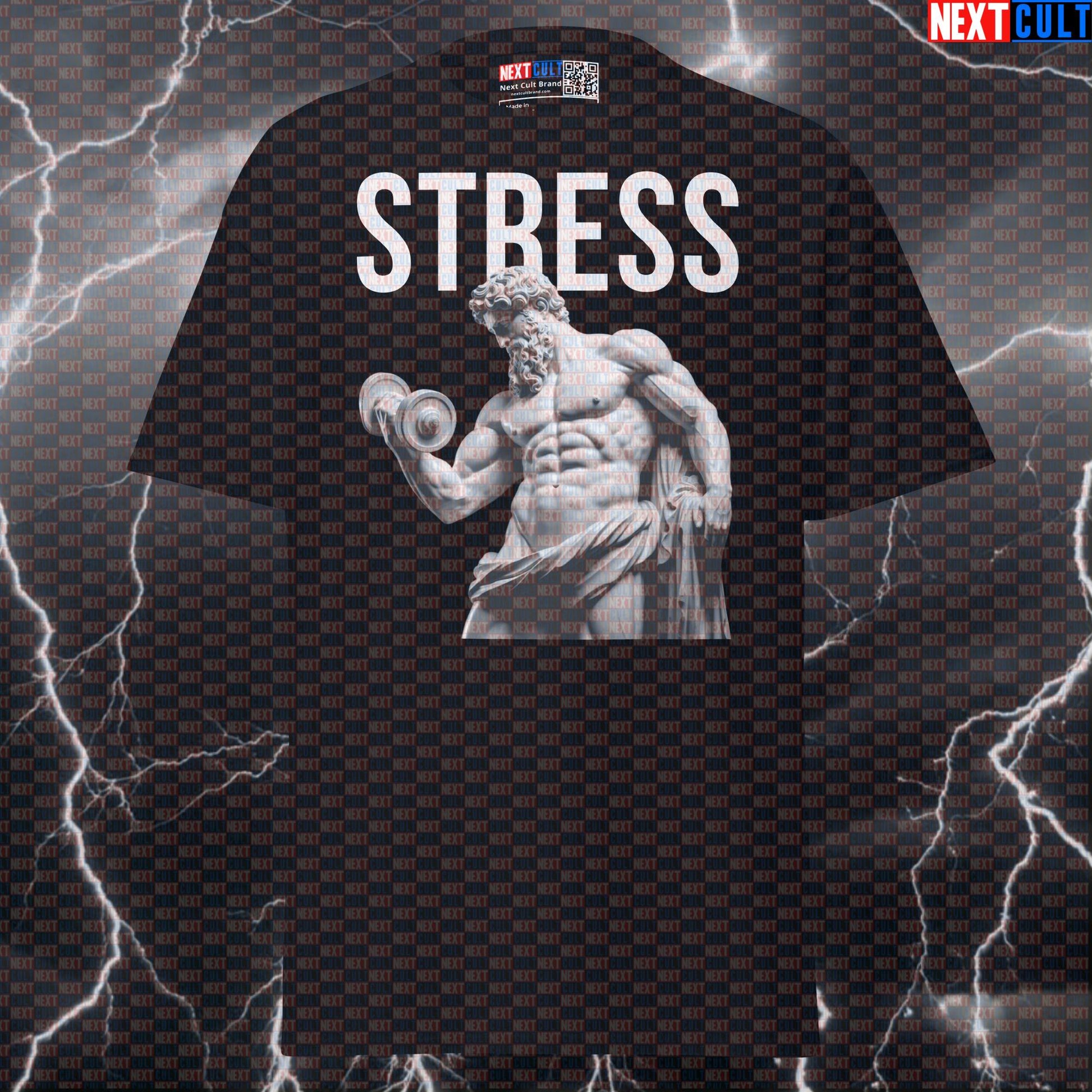 Stress Relief Stoic Lifting Sigma Greek God Marble Sculpture Graphic Tee Pump Cover T-shirts Ancient Greece Bodybuilding Fitness Gym Pump Cover Stoicism Workout Next Cult Brand