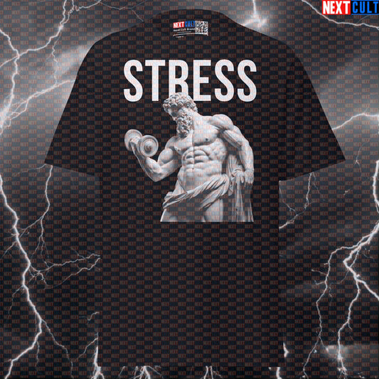 Stress Relief Stoic Lifting Sigma Greek God Marble Sculpture Graphic Tee Pump Cover T-shirts Ancient Greece Bodybuilding Fitness Gym Pump Cover Stoicism Workout Next Cult Brand