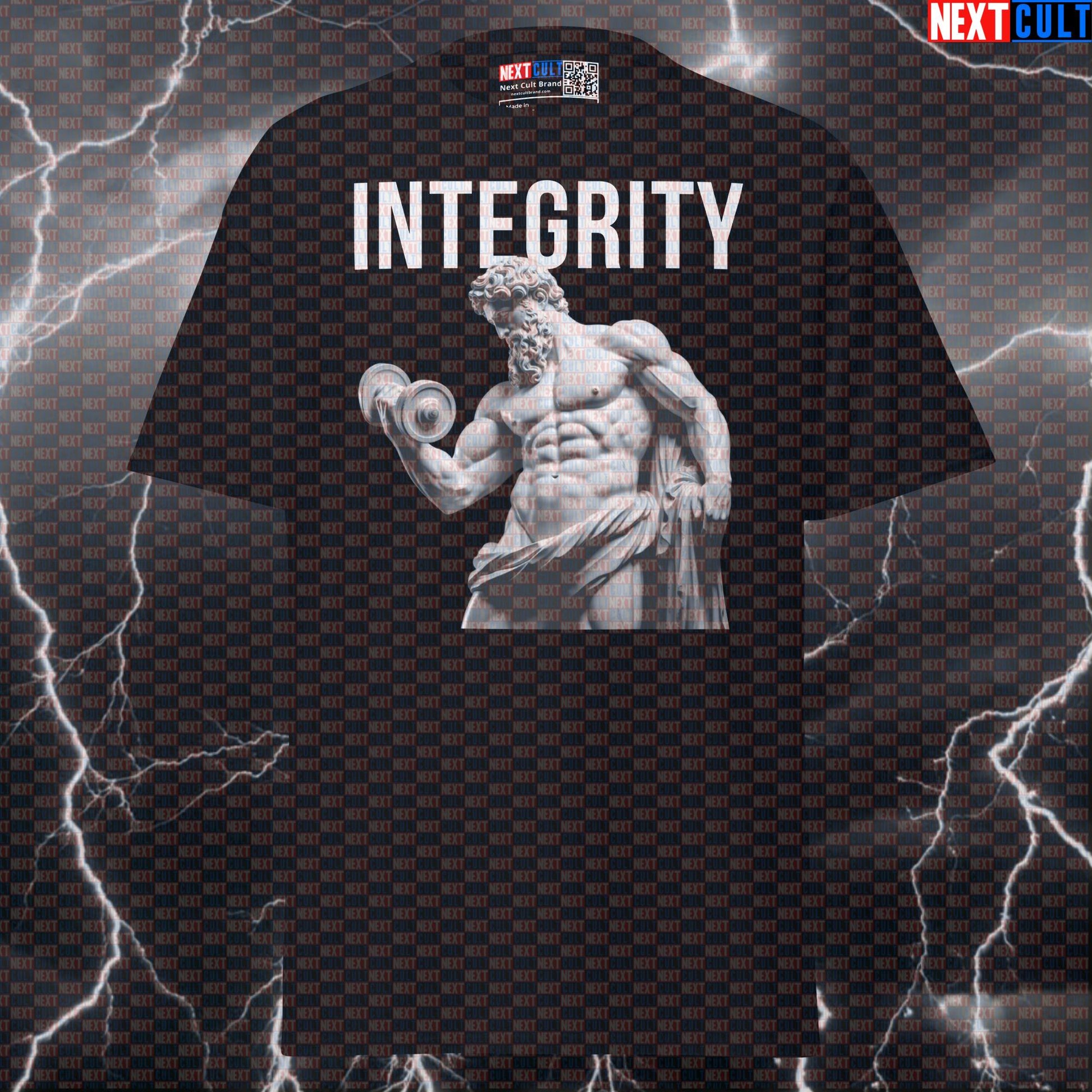 Integrity Stoic Bodybuilder Tee: Funny Gym Meme Pump Cover & Graphic Top T-shirts Ancient Greece Bodybuilding Fitness Gym Pump Cover Stoicism Workout Next Cult Brand