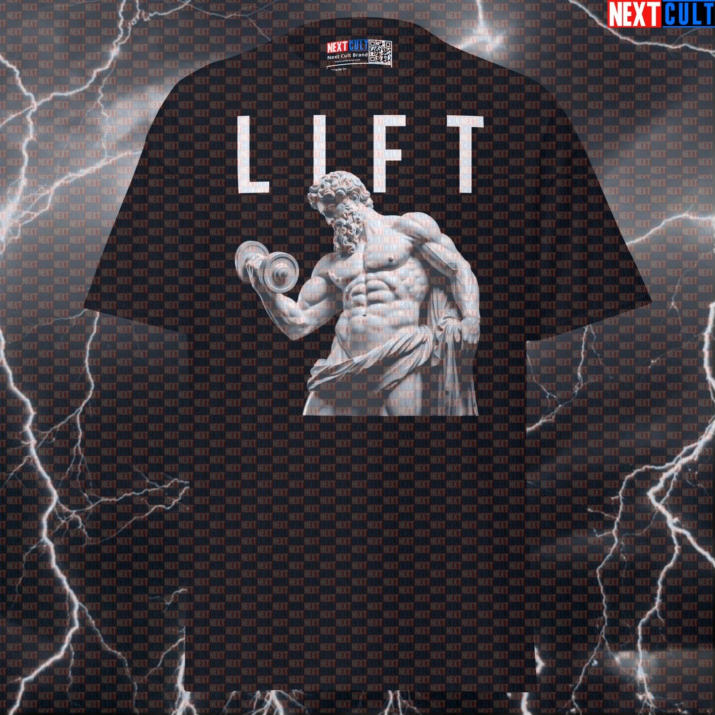 Lift Like A Stoic Sigma Tee - Funny Gym Meme Shirt & Greek God Marble Statue Pump Cover T-shirts Ancient Greece Bodybuilding Fitness Gym Pump Cover Stoicism Workout Next Cult Brand