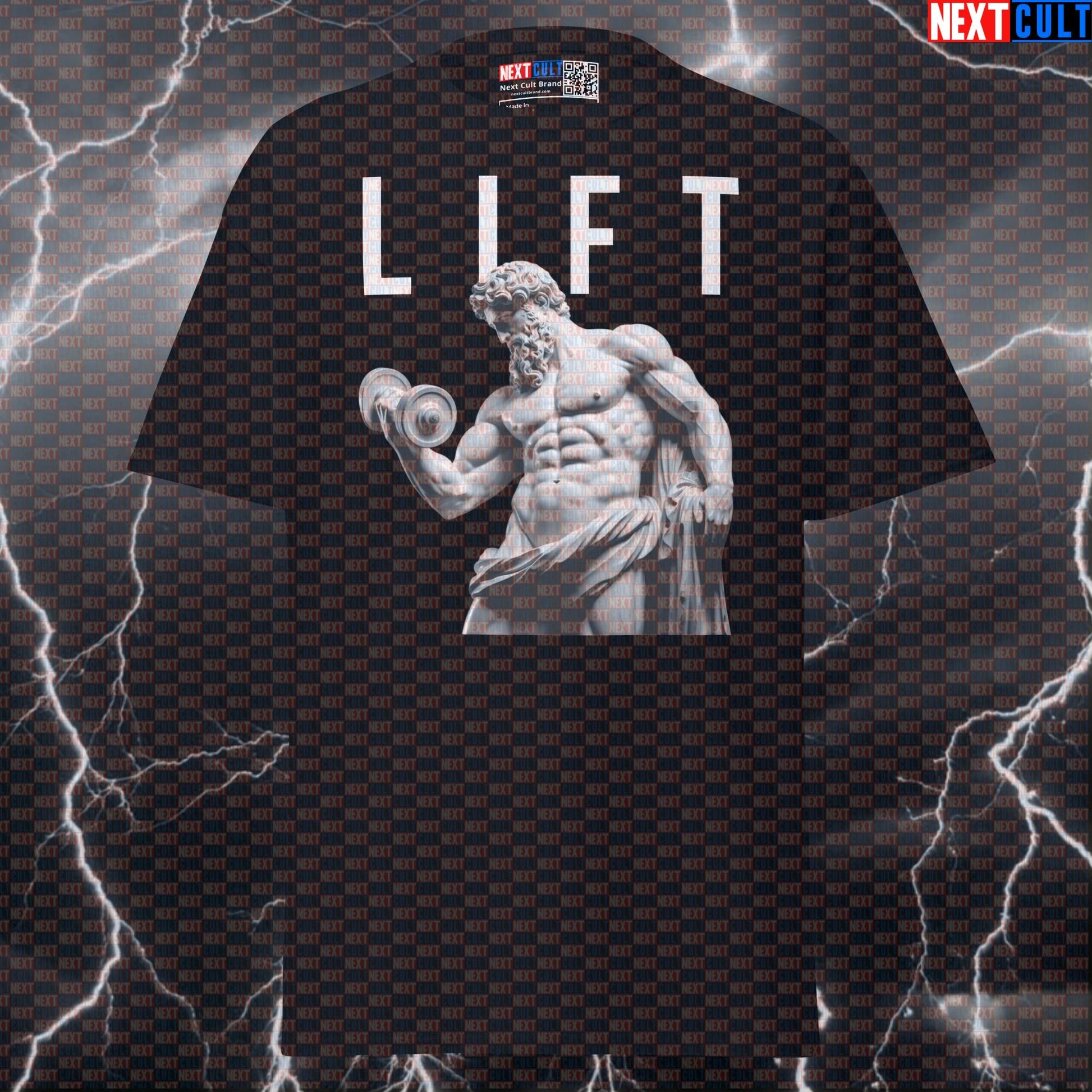 Lift Like A Stoic Sigma Tee - Funny Gym Meme Shirt & Greek God Marble Statue Pump Cover T-shirts Ancient Greece Bodybuilding Fitness Gym Pump Cover Stoicism Workout Next Cult Brand