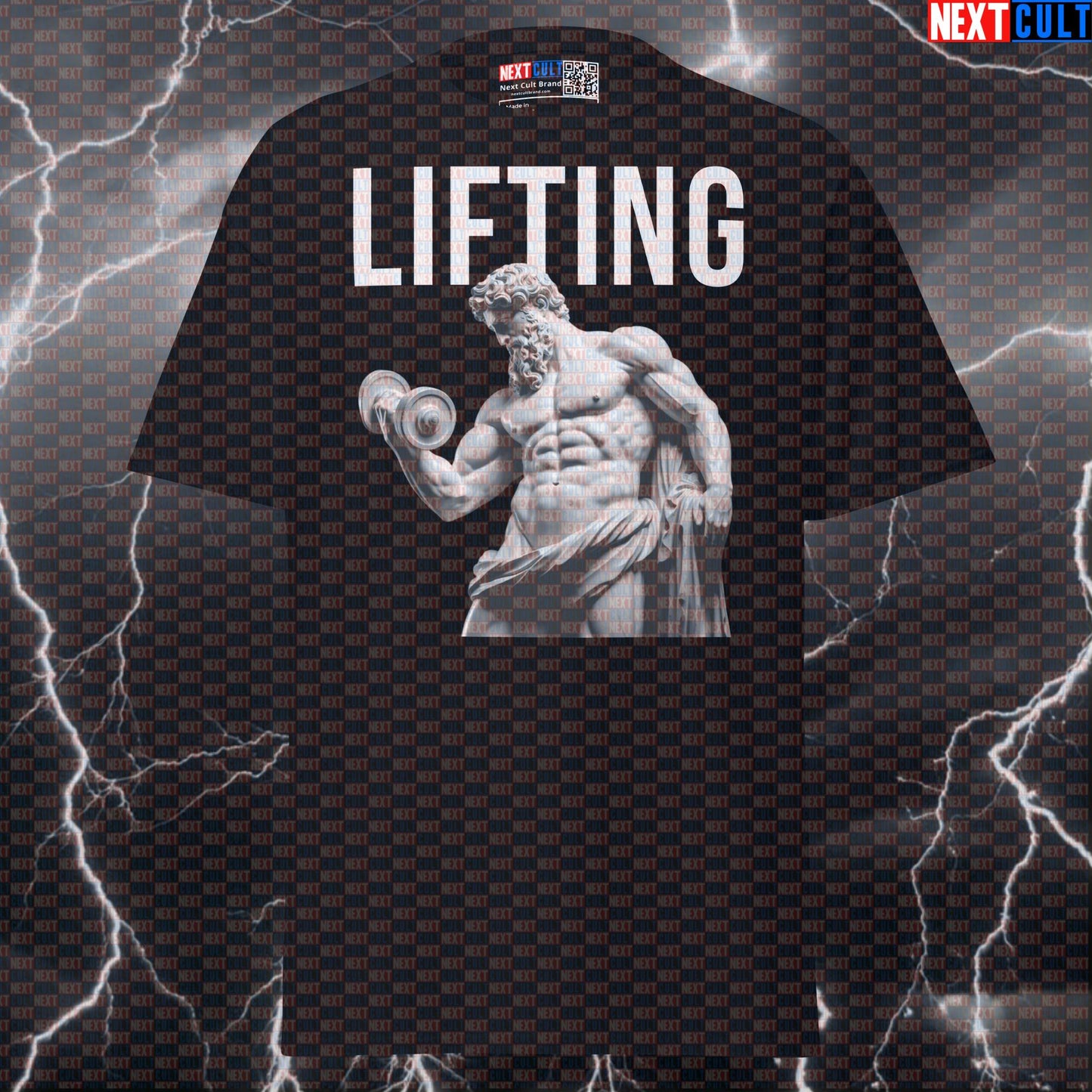 Lifting Stoic Sigma T-Shirt | Funny Gym Meme Tee | Marble Sculpture Pump Cover Top T-shirts Ancient Greece Bodybuilding Fitness Gym Pump Cover Stoicism Workout Next Cult Brand