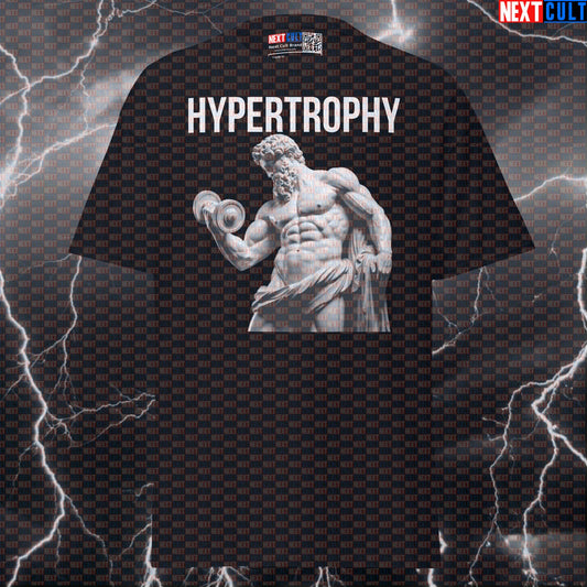 Hypertrophy Stoic Sigma Greek God Marble Sculpture Funny Gym T-Shirt Tee T-shirts Ancient Greece Bodybuilding Fitness Gym Pump Cover Stoicism Workout Next Cult Brand