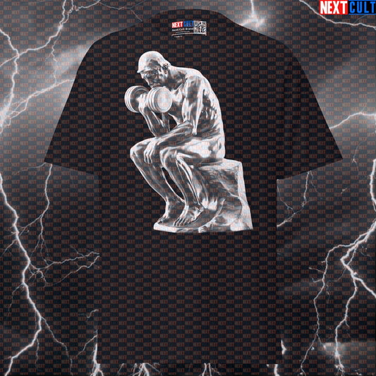The Lifter Gym Tee: A Funny Rodin Sculpture Meme Pump Cover Shirt for Gains T-shirts Ancient Greece Bodybuilding Fitness Gym Pump Cover Stoicism Workout Next Cult Brand