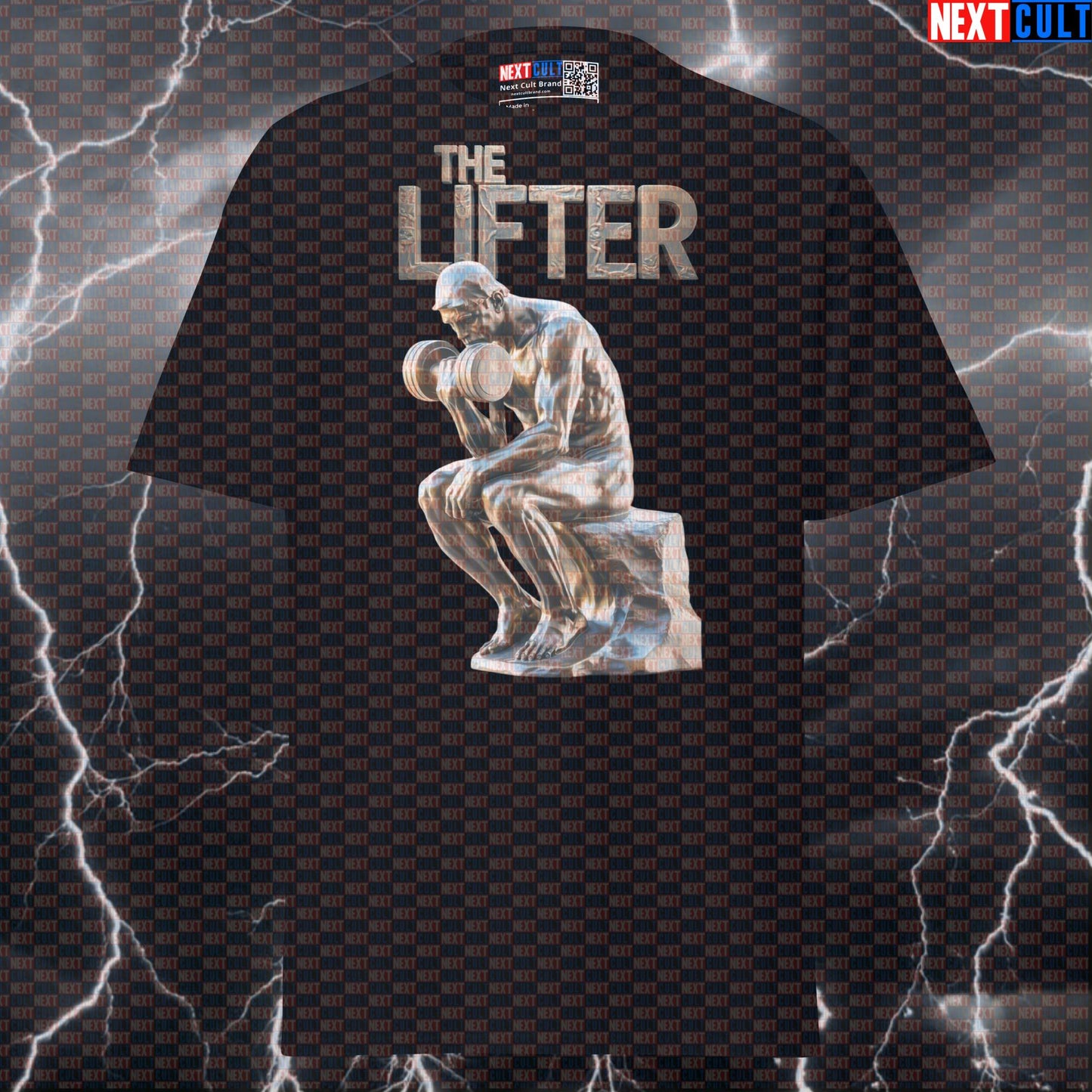 The Lifter Bronze Statue Funny Gym Meme Tee | Rodin Bodybuilding Pump Cover Top T-shirts Ancient Greece Bodybuilding Fitness Gym Pump Cover Stoicism Workout Next Cult Brand